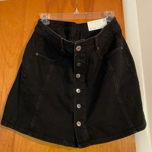American Eagle - NWT Black Denim Button up Skirt - Size 12